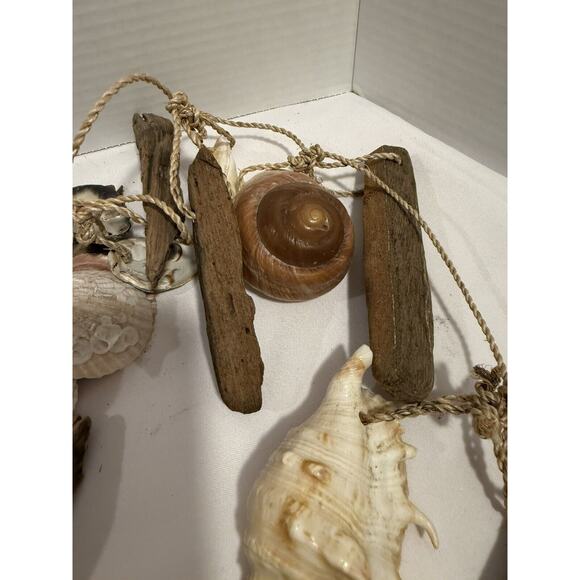 Driftwood & Shell Nautical Garland BoHo, Sea Ocean Natural Decor - Picture 2 of 10